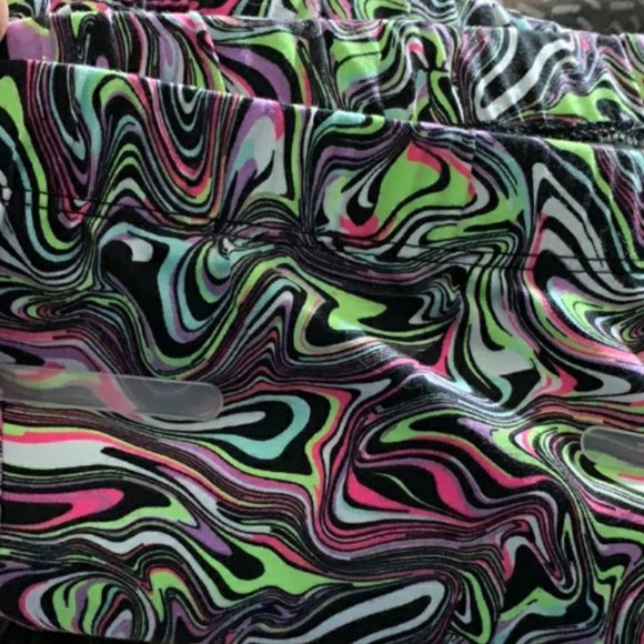BOHO Leggings - 3X - Wavy Neon Colors - NWT - Picture 2 of 2